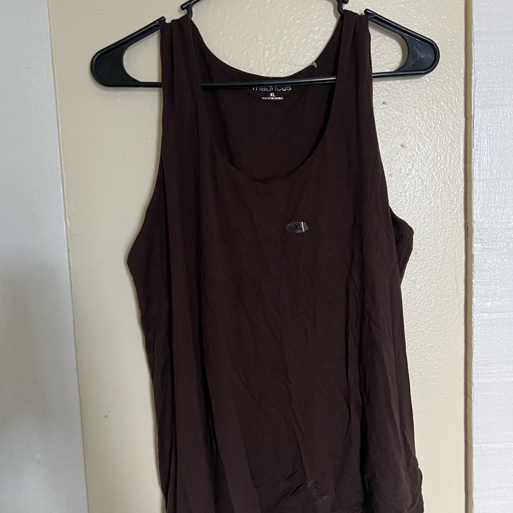 Maurices Brown Sleeveless Tank Top